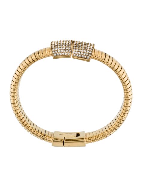 Michael Kors Stainless Steel and Pavé Crystal Beaded Bracelet 